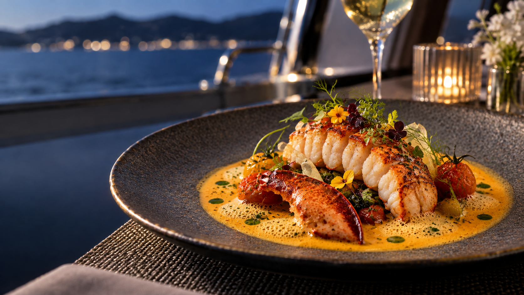 Blue Lobster mit Bisque und Safran