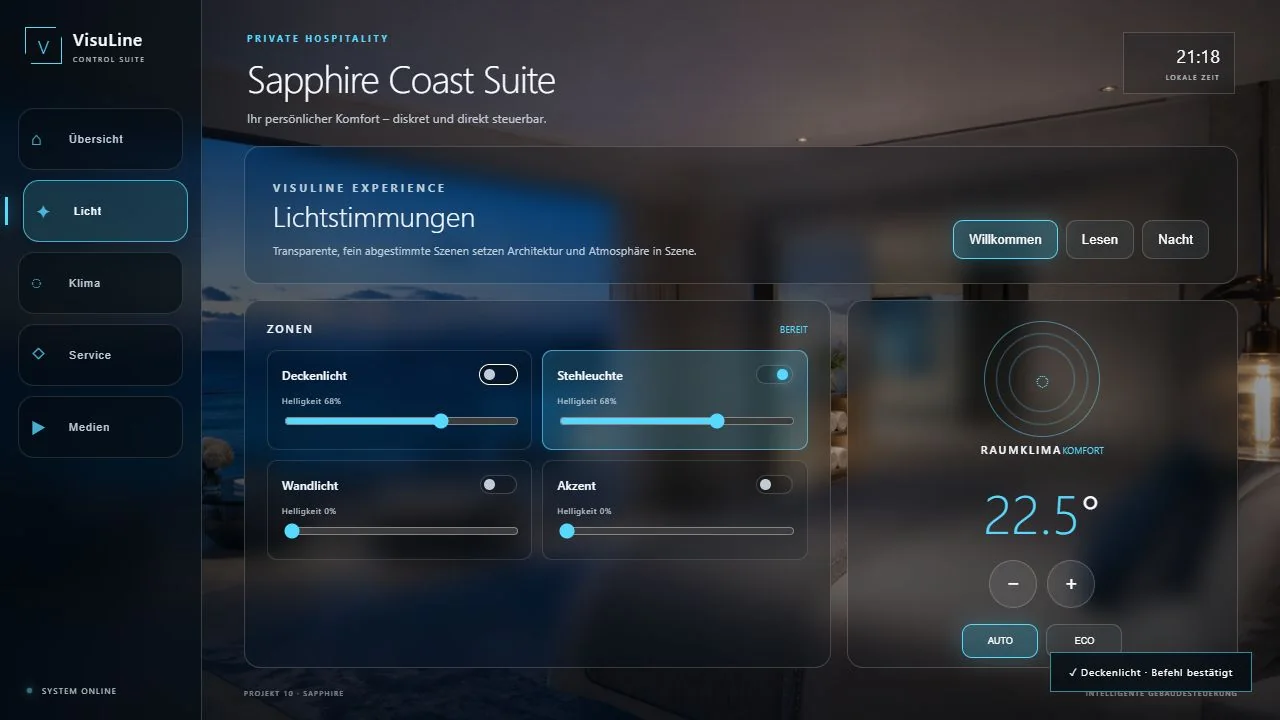 Sapphire Coast Suite: Crestron CH5 Hotel