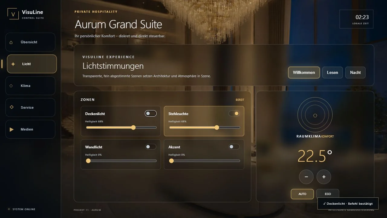 Aurum Grand Suite: Crestron CH5 Hotel