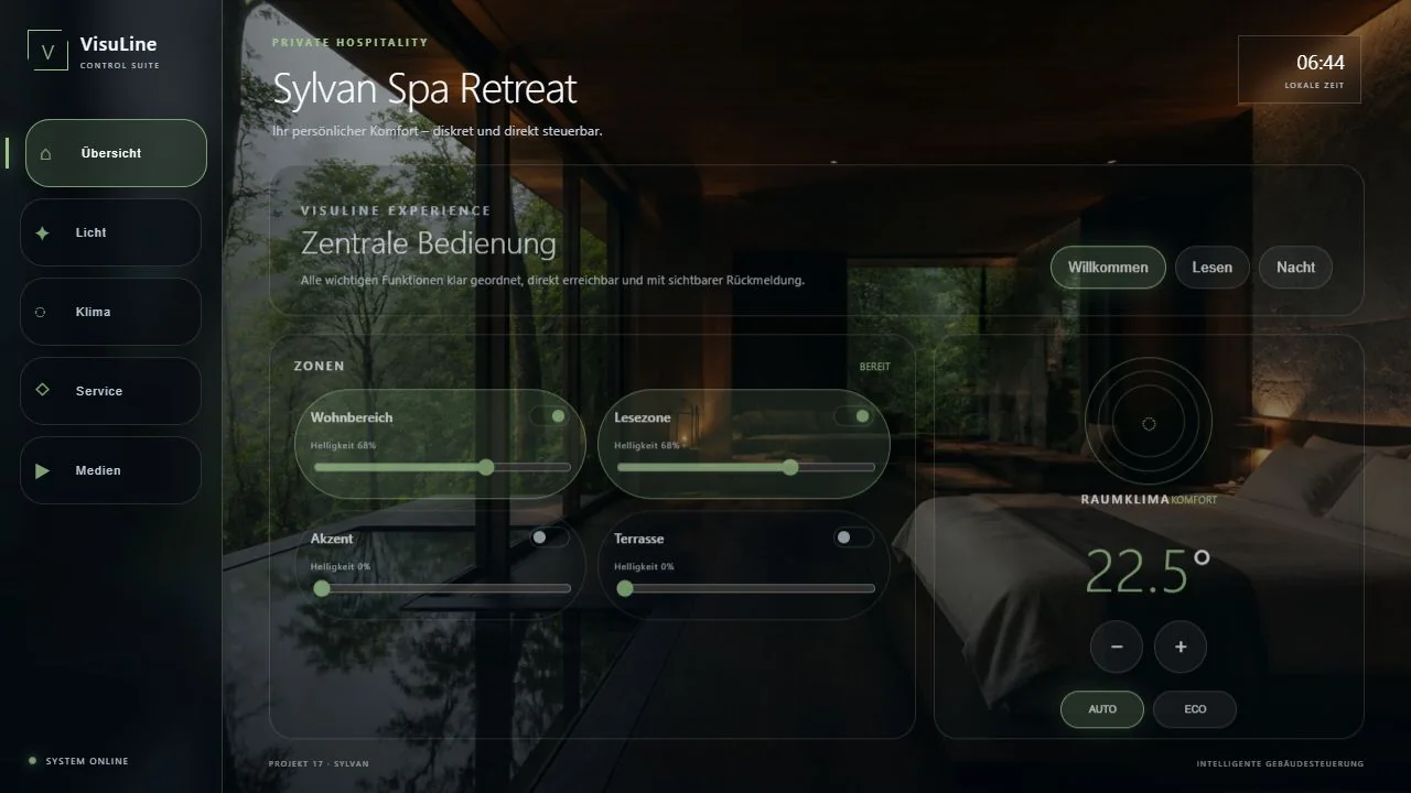 Sylvan Spa Retreat: Crestron CH5 Hotel