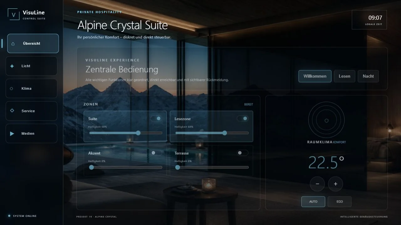 Alpine Crystal Suite: Crestron CH5 Hotel