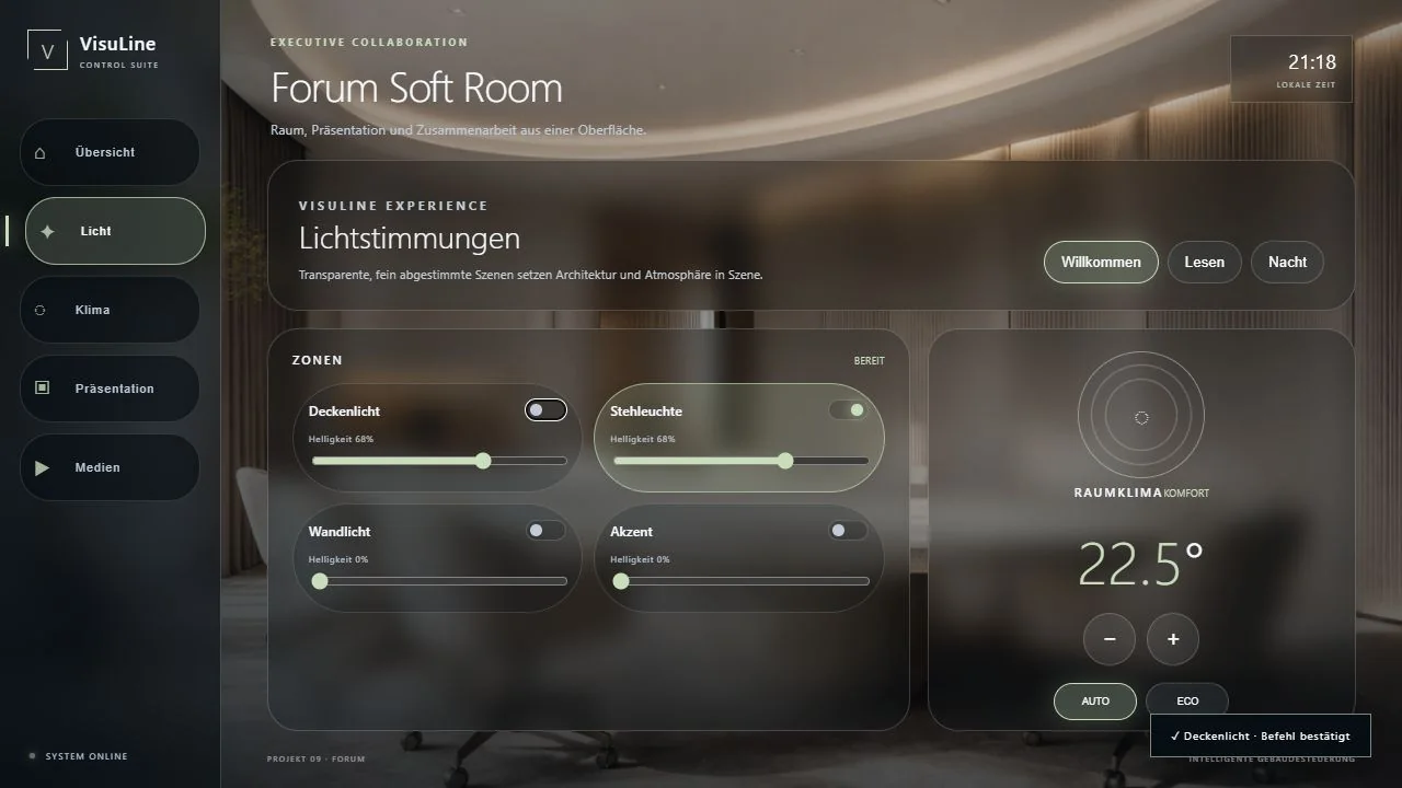 Forum Soft Room: Crestron CH5 Konferenzraum