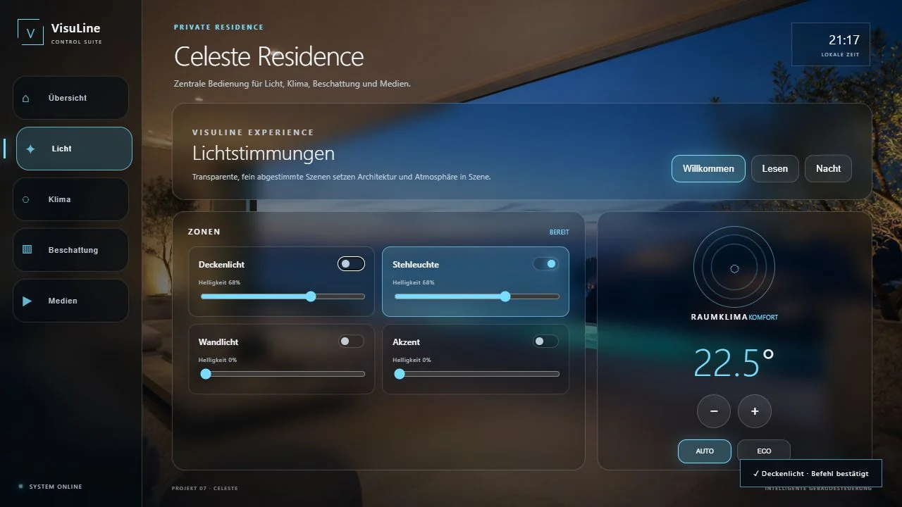 Celeste Residence: Crestron CH5 Wohnhaus