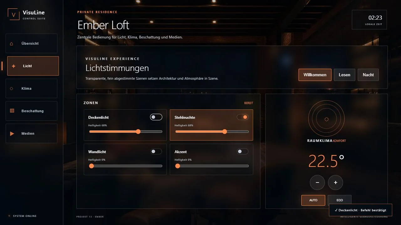 Ember Loft: Crestron CH5 Wohnhaus