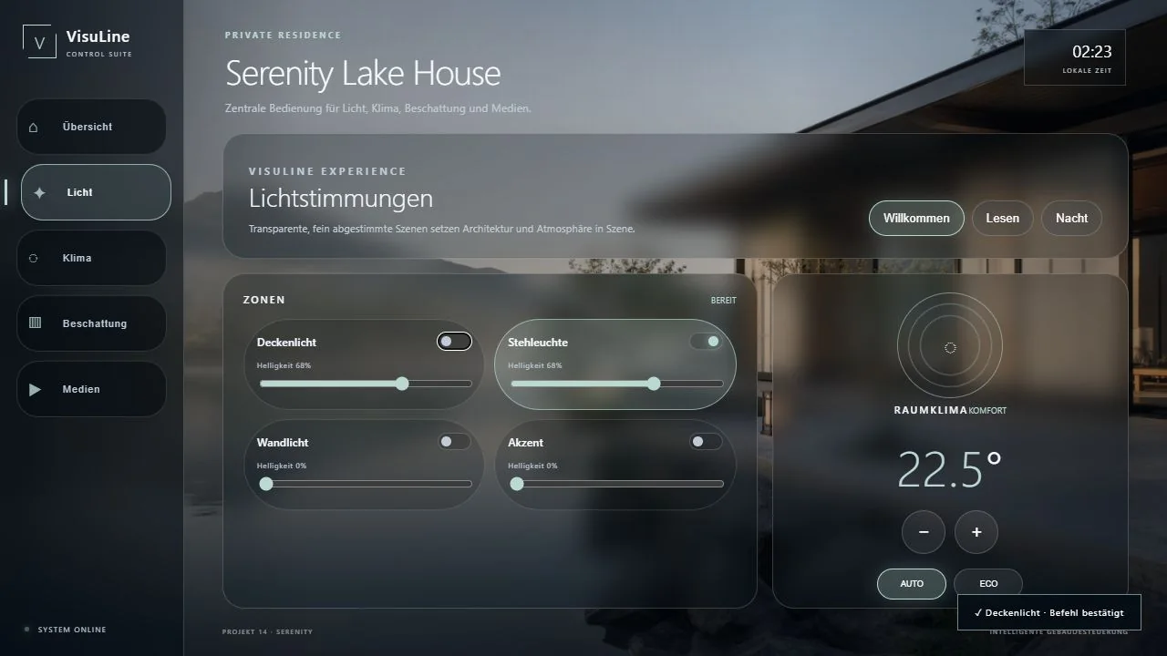 Serenity Lake House: Crestron CH5 Wohnhaus