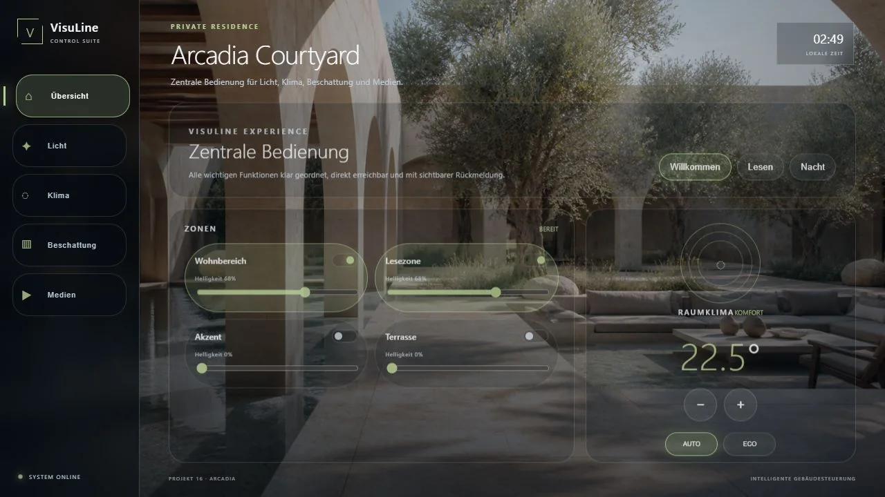 Arcadia Courtyard: Crestron CH5 Wohnhaus