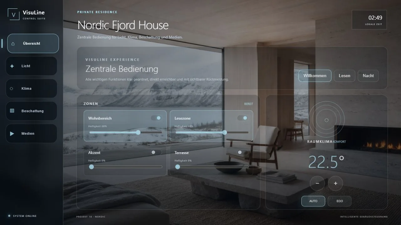 Nordic Fjord House: Crestron CH5 Wohnhaus
