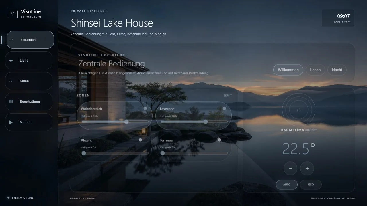 Shinsei Lake House: Crestron CH5 Wohnhaus